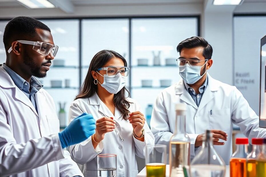 Team performing Disinfectant Efficacy Testing